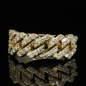 💞 Eternity 14k Gold Plated Cubic Zirconia Fashion/Party Ring forWomen,UNVN12142